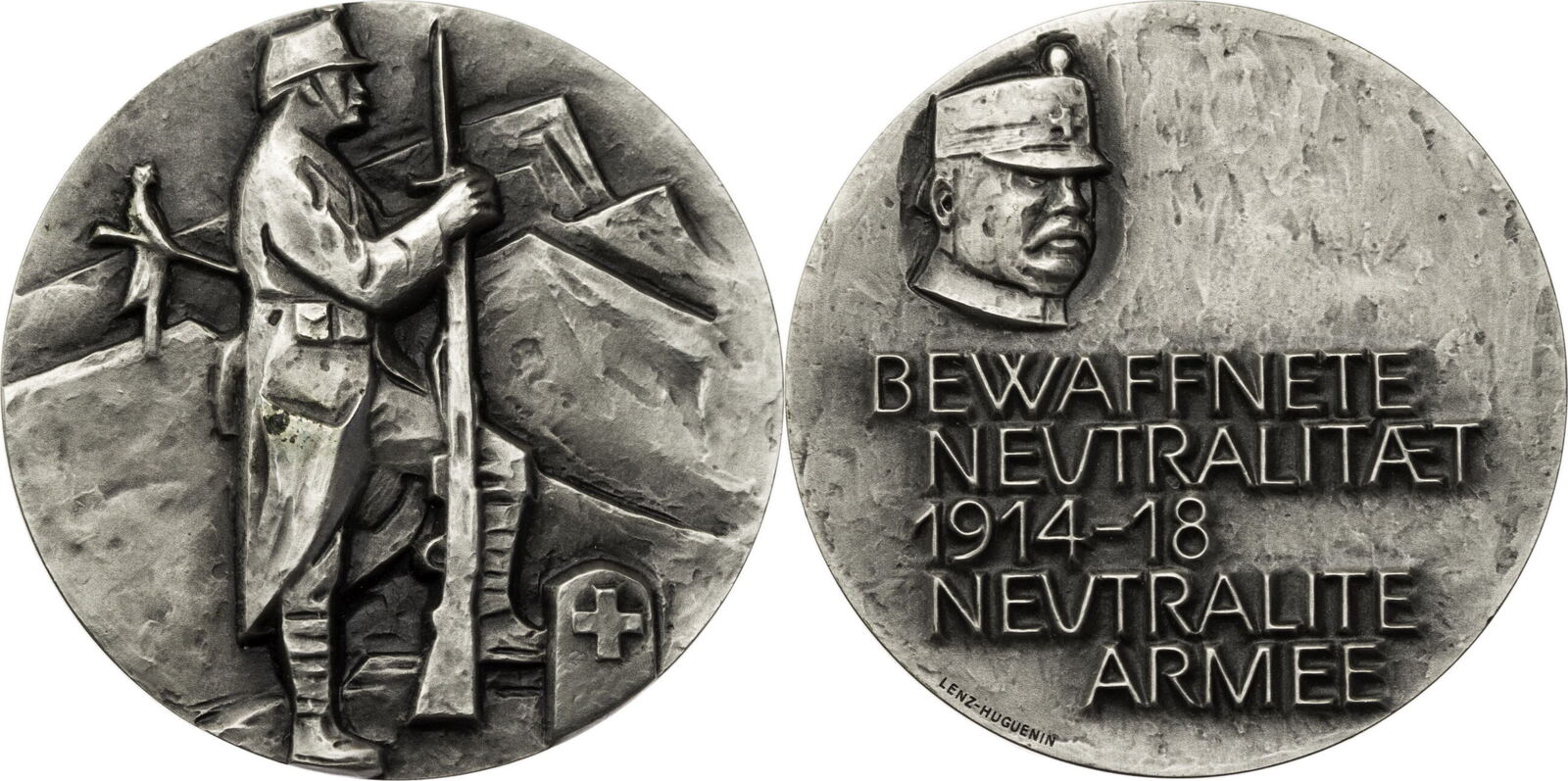 Schweiz Medaille o.J. (1991) Neutralität 191418 vz