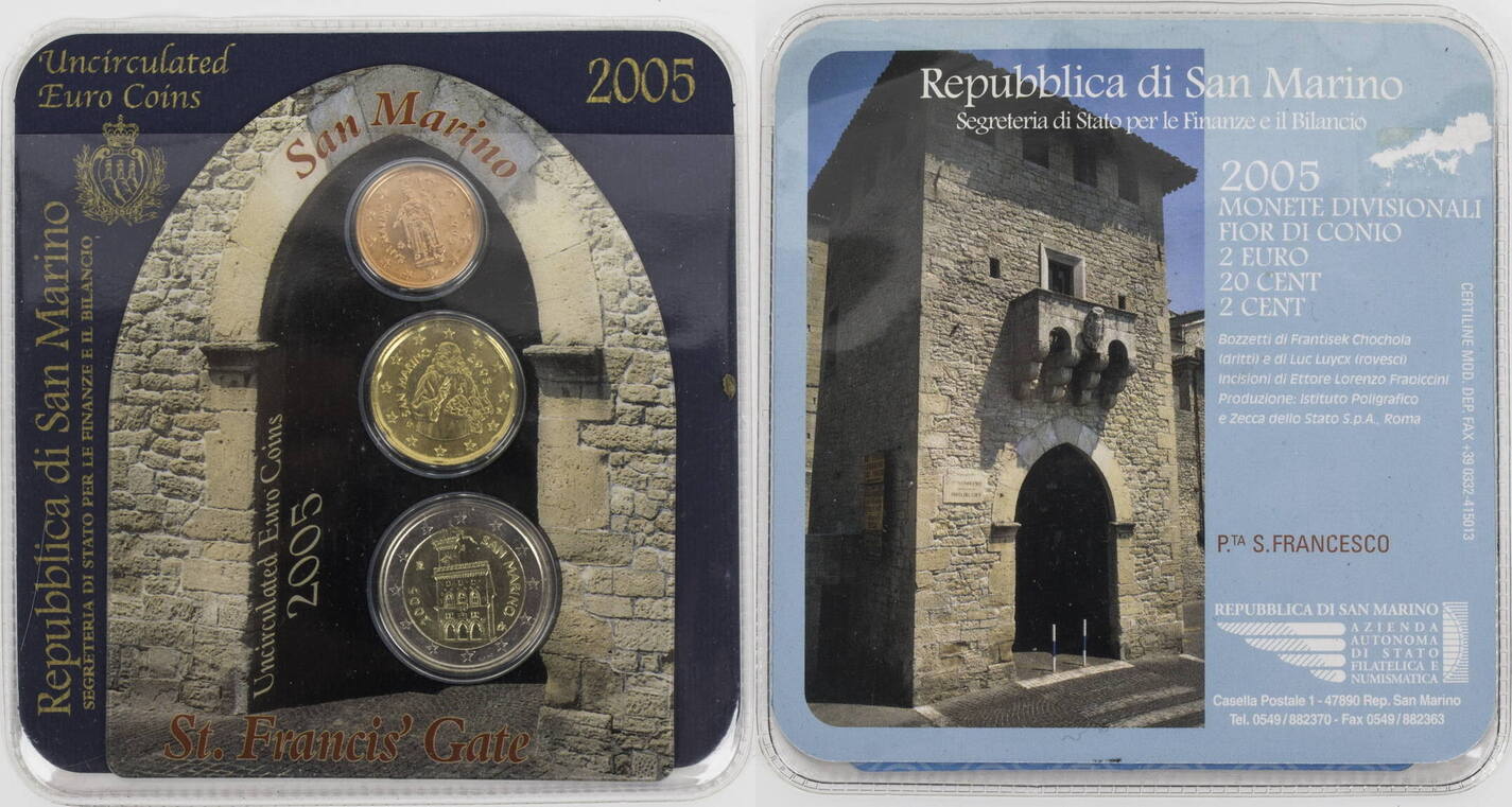 San Marino Euro R Kursm Nzensatz Kms St Im Orig Folder