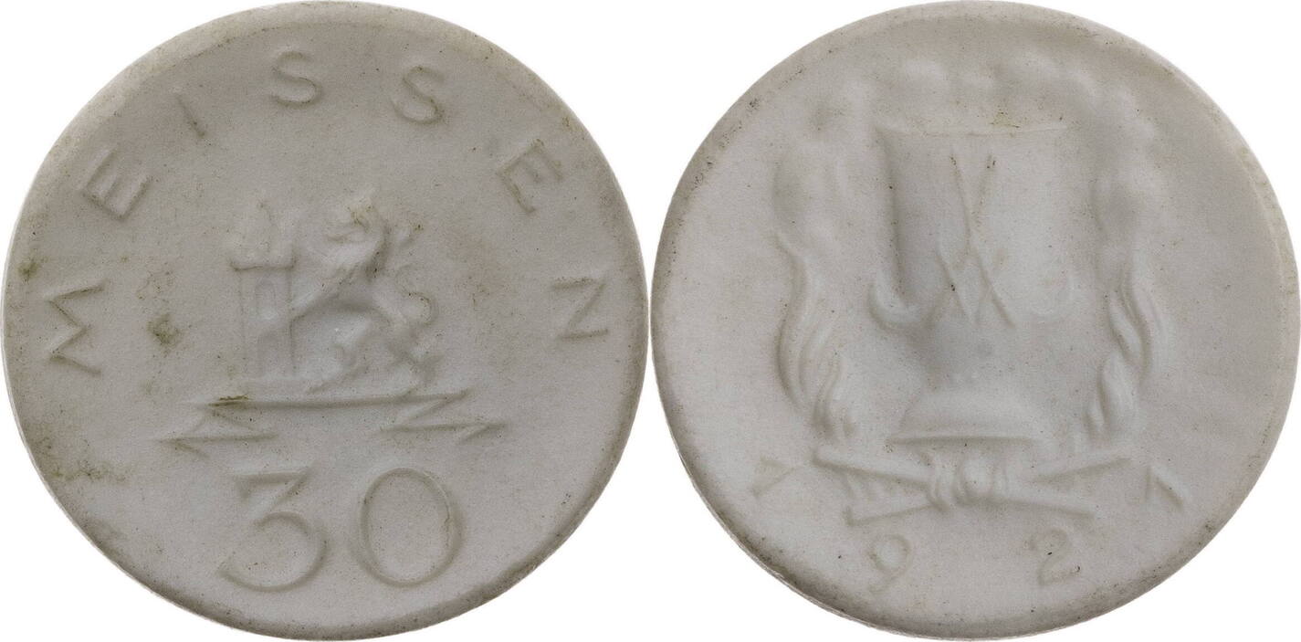 Mei en 30 Pfennig 1921 Notm nze Aus Biskuit Porzellan Ss MA Shops mei-en-30-pfennig-1921-notm-nze-aus-biskuit-porzellan-ss-ma-shops