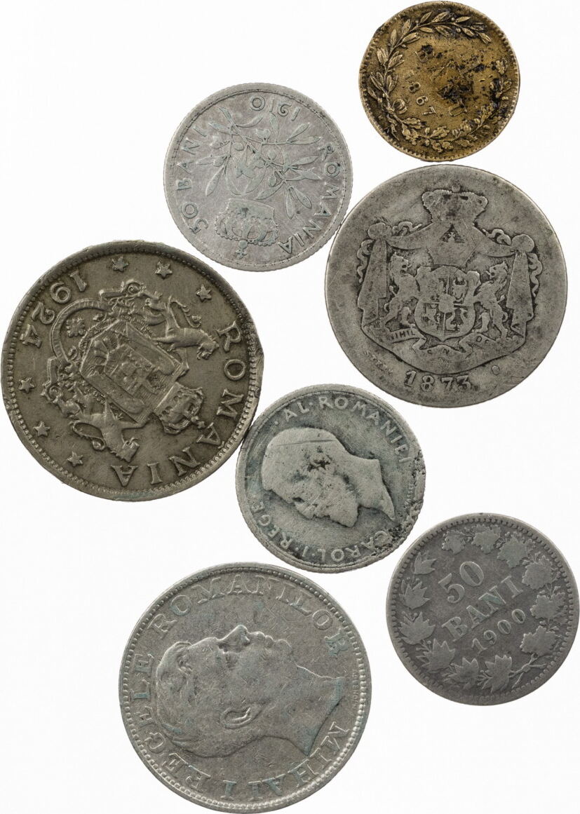 Rumänien, Königreich 19.20. Jh. Lot von 7 Münzen sss
