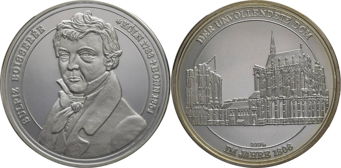 Medaille o.J. Sulpiz Boisserée der unvollendete Kölner Dom PP