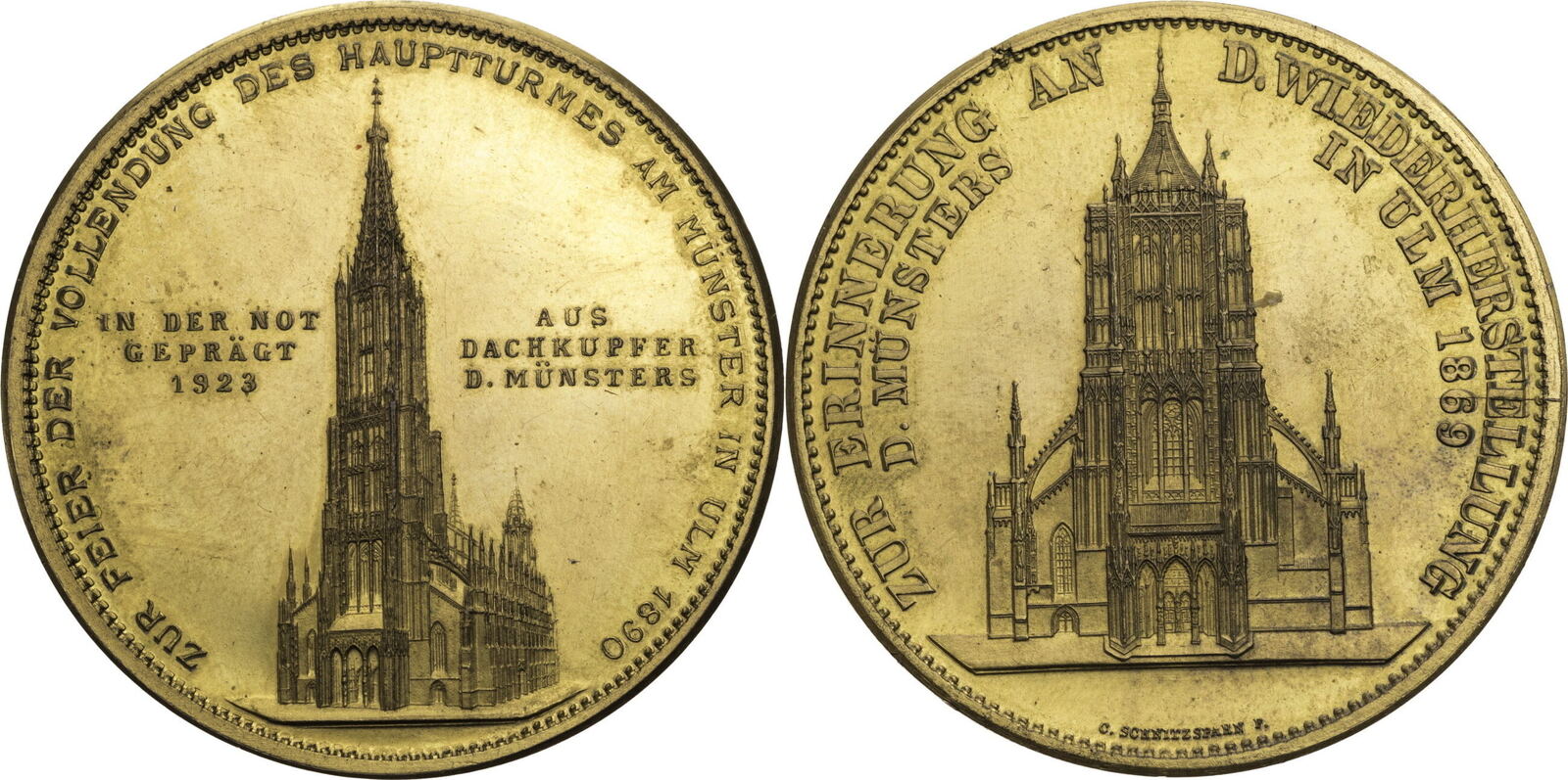 Medaille 1923 Auf Das Ulmer M nster Ss vz MA Shops medaille-1923-auf-das-ulmer-m-nster-ss-vz-ma-shops