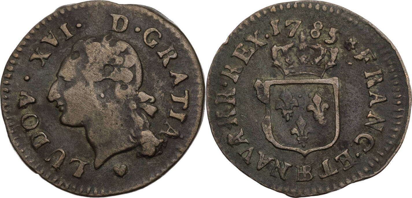 Frankreich, Königreich 1 Liard 1785 BB Ludwig XIV. (16431715