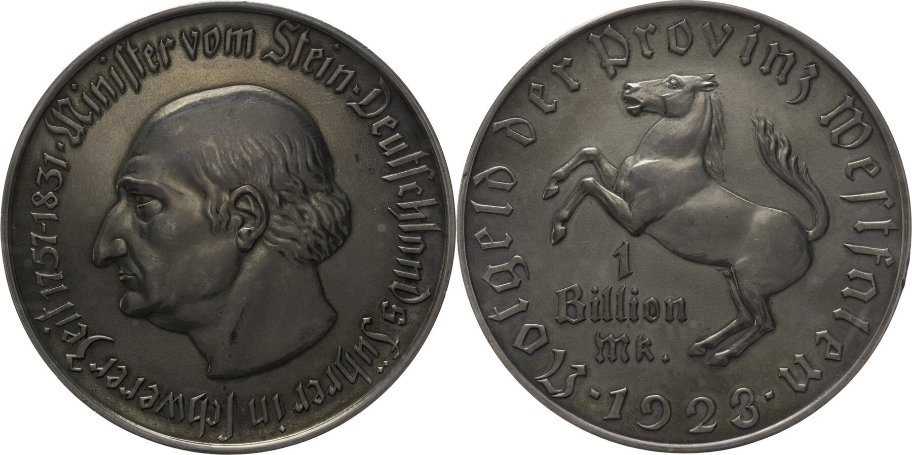 Provinz Westfalen 1 Billion Mark 1923 Freiherr vom Stein ssvz