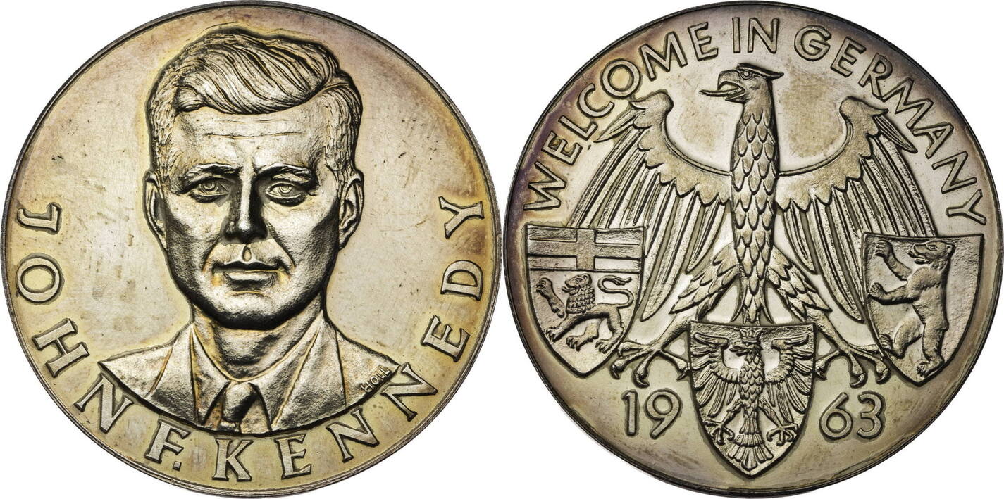 Deutschland Medaille 1963 to Germany J.F. Kennedy ssvz MA