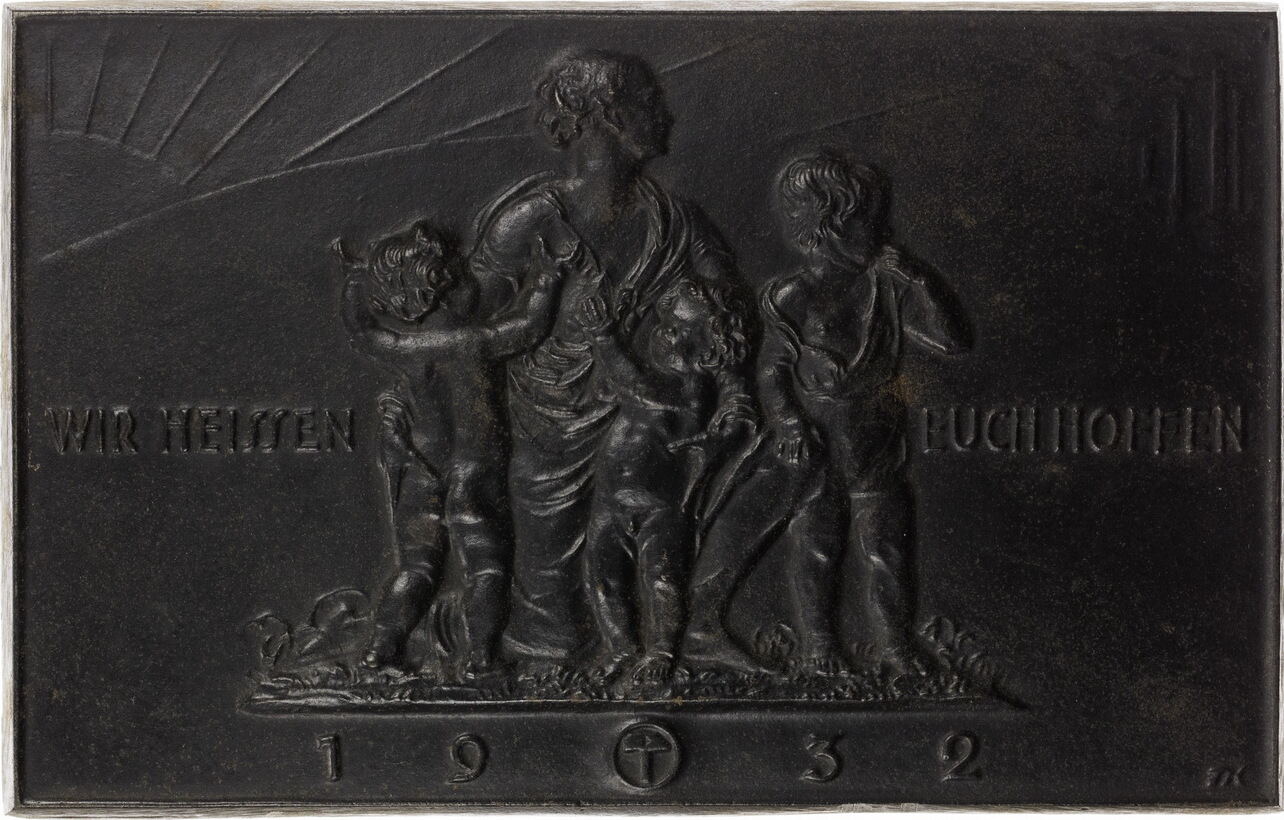 Wetzlar 1932 Lauchhammer Weihnachtsplakette 'Wir heissen Euch hoffen