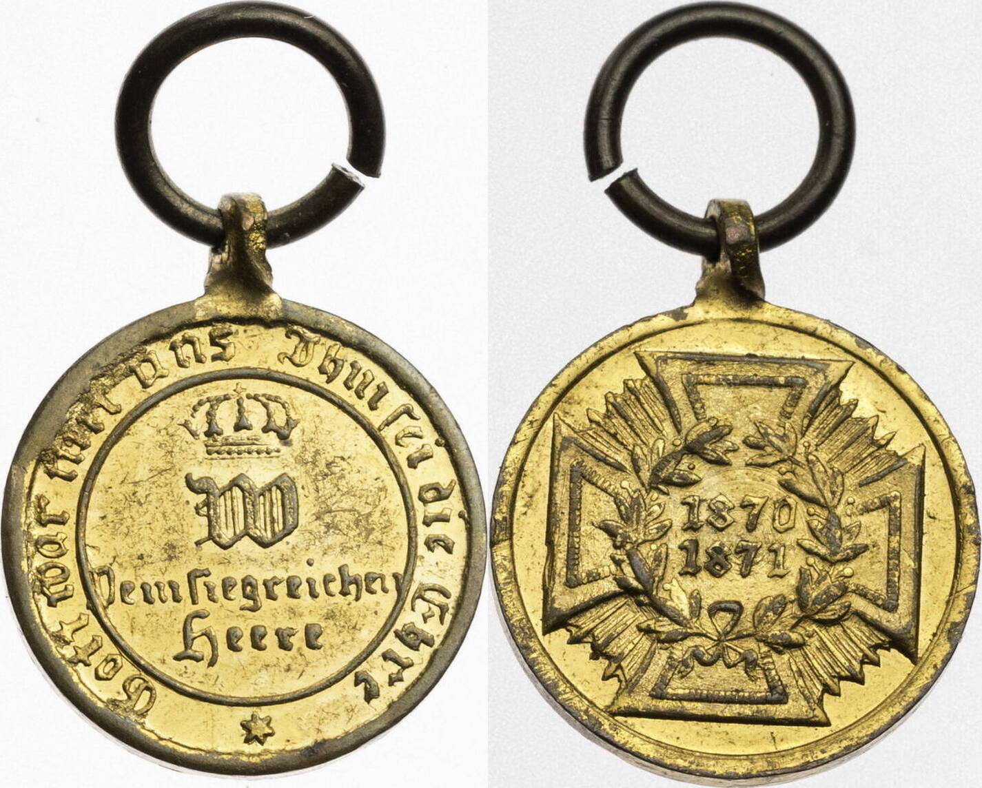 Preussen, Kaiserreich Orden-Miniatur 1871 Erinnerungsmedaille - dem ...