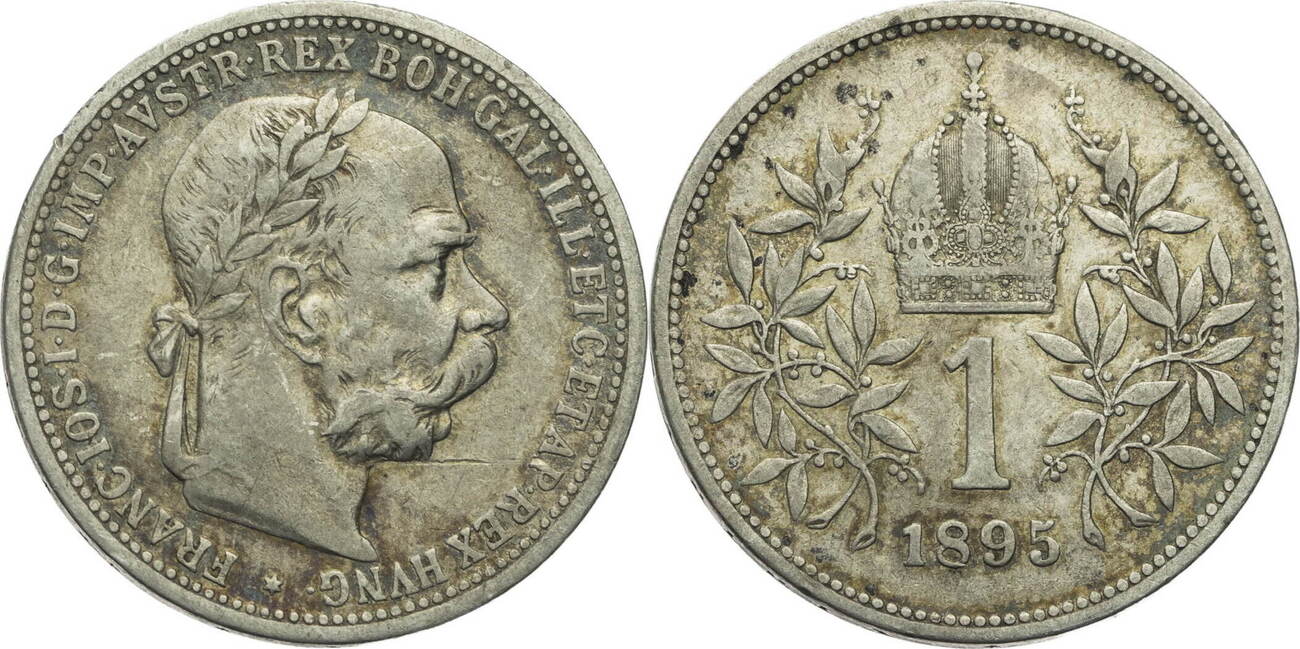 Österreich, Kaiserreich 1 Krone 1895 Franz Josef I. (1848-1916 ...