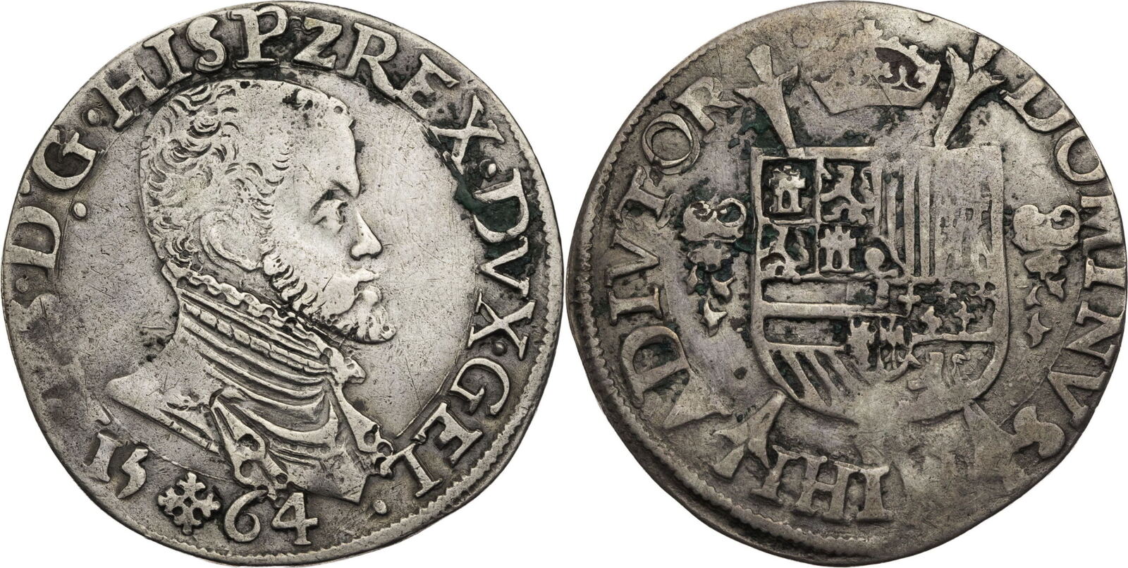 Spanische Niederlande 1/5 Philipsdaalder 1564 Philipp II. (15551598