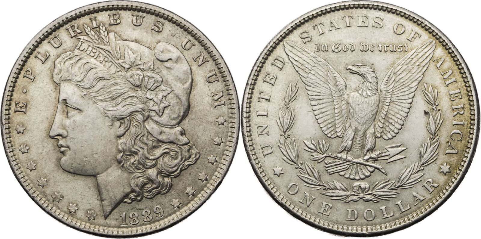 Pendentif Pièce De Monnaie USA 1 Dollar Squelette Morgan Dollar - Fait Main, Neuf Avec Pochette Velours