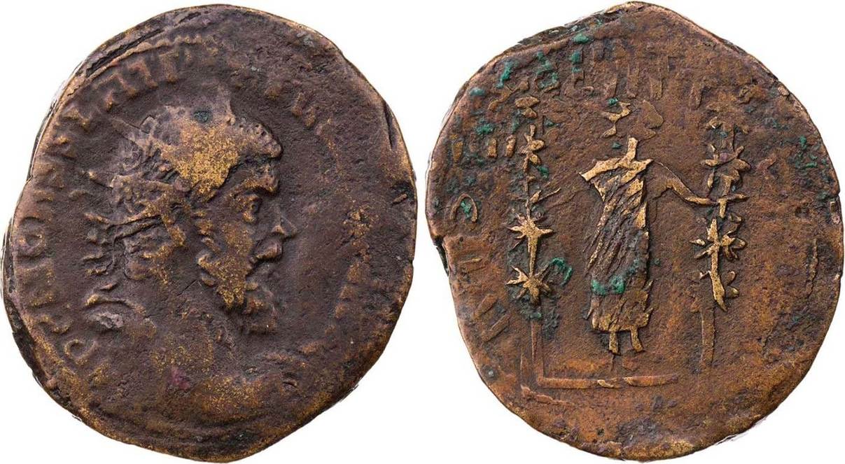 Gallisches Sonderreich Doppelsesterz 261263 n. Chr. Postumus, Büste
