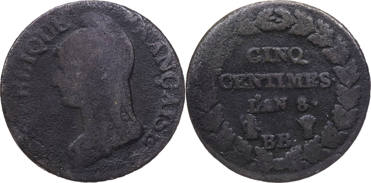 France, 5 Centimes, L'AN 4 A (1795-1796), Paris Mint