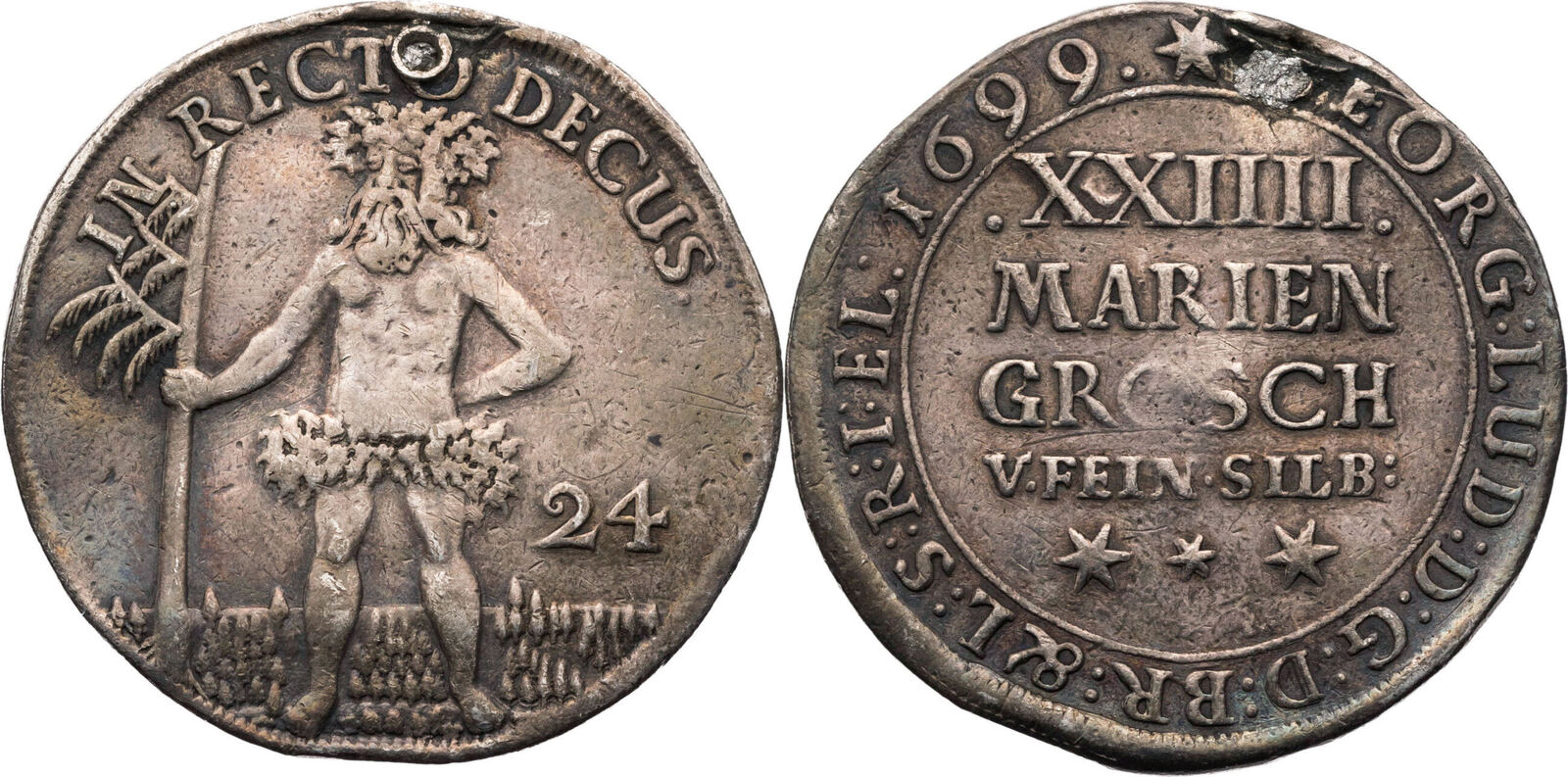 Braunschweig-Calenberg-Hannover 24 Mariengroschen 1699 Georg Ludwig ...