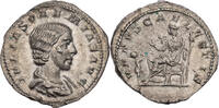 Römische Kaiserzeit Denar Iulia Soaemias, Büste / VENVS CAELESTIS, Venus mit Apfel und Szepter -