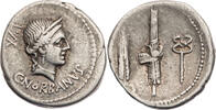 Römische Republik Denar C. Norbanus, Kopf der Venus / Fasces zwischen Ähre und Caduceus -