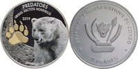 Kongo, Demokratische Republik 20 Francs Grizzlybär (Ursus arctos horribilis) -