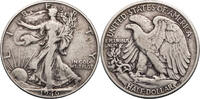 USA 1/2 Dollar Walking Liberty Half Dollar - Kursmünze (1916-1947) -