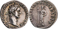Römische Kaiserzeit Denar Domitianus, Kopf / Minerva mit Lanze -