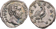 Römische Kaiserzeit Denar Divus Antoninus Pius unter M. Aurelius, Kopf / CONSECRATIO, Adler -