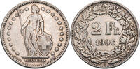 Schweiz 2 Franken Helvetia - Kursmünze (1874-1967) -