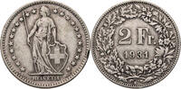 Schweiz 2 Franken Helvetia - Kursmünze (1874-1967) -
