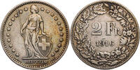 Schweiz 2 Franken Helvetia - Kursmünze (1874-1967) -