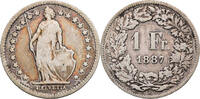 Schweiz 1 Franken Helvetia - Kursmünze (1875-1967) -