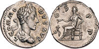 Römische Kaiserzeit Denar Commodus, Büste / Salus und Schlange -