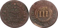 Paderborn, Bistum 3 Pfennige Hermann Werner von Metternich (1683-1704) -