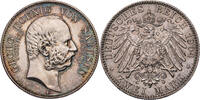 2 Mark 1904 E Kaiserreich, Sachsen Georg von Sachsen (1902-1904), auf den Tod des Königs schöne Tönung, kl. Kratzer, vz