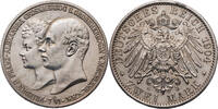 Kaiserreich, Mecklenburg-Schwerin 2 Mark Friedrich Franz IV. (1897-1918) - Zur Hochzeit mit Alexandra -