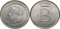 Belgien 250 Francs Auf das silberne Regierungsjubiläum von Baudouin - französische Legende -