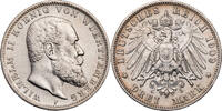 Kaiserreich, Württemberg 3 Mark Wilhelm II. (1891 bis 1918) - Kursmünze (1908-1914) -