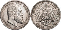 Kaiserreich, Württemberg 3 Mark Wilhelm II. (1891 bis 1918) - Kursmünze (1908-1914) -
