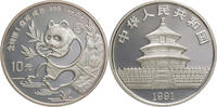 China, Volksrepublik 10 Yuan 1 Oz Silber Panda - large Date -P -