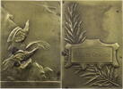 Belgien Prämienplakette (v. E. Blin) des belgischen Aero-Club auf M.J.J. de Coninck -