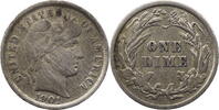 USA 1 Dime Barber Dime -