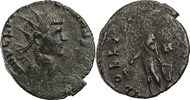 Römische Kaiserzeit Antoninian Aurelian / Büste des Kaisers mit Strahlenkrone / Apollon