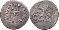 Lydien Cistophor Tralleis, Magistrat Ptolemaios, Schlange kriecht aus cista mystica / Gorytos -