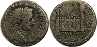 Römisches Weltreich / Lyon As Tiberius, geprägt unter Augustus / Lugdunum