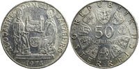 Österreich 50 Schilling 1200 Jahre Dom zu Salzburg - Hl. Rupert und Hl. Virgil