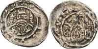 Würzburg, Bistum Pfennig / Denar Otto I von Lobdeburg/Brustbild v.v. mit Krummstab/Kopf unter Bogen u. 3 Türmen