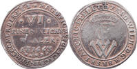 Brandenburg-Preussen 1/6 Taler Friedrich Wilhelm (1640-1688) nach Interimsfuß - selten! -
