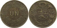 Peru, Lima 1 Sol de Oro Kursmünze (1943-1965) -