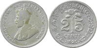 Ceylon 25 Cent George V. (1910-1936) - Kursmünze (1919-1936) -