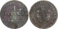Sachsen, Königreich 1 Pfennig Johann I. (1854-1873) - Kursmünze (1862-1873) -