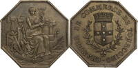 Frankreich, Tourcoing achteckige Bronzemedaille Chambre de Commerce de Tourcoing (v. O. Roty) -