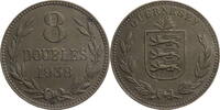 Guernsey 8 Doubles Kursmünze (1914-1949) -