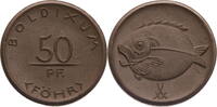 50 Pfennig o.J. Boldixum auf Föhr Notmünze aus Böttgersteinzeug xx vz