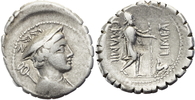 römische Republik Denar C. Mamilius Limetanus / Mekur / Odysseus
